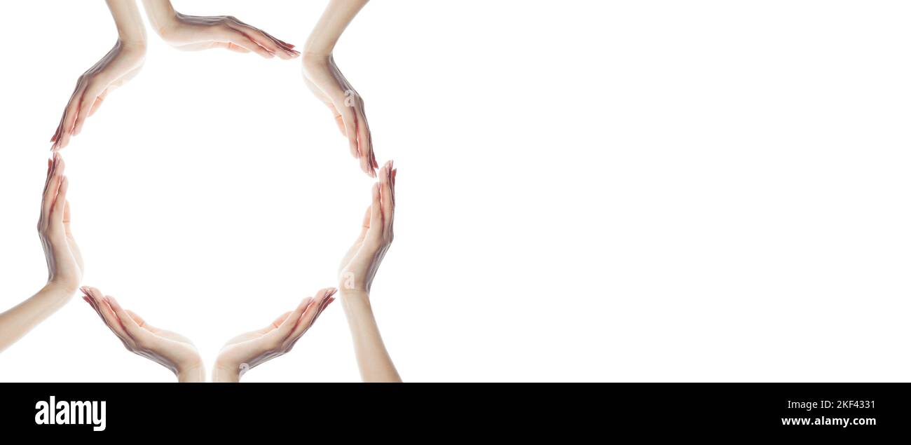 Female hands isolated on white background Stock Photo - Alamy