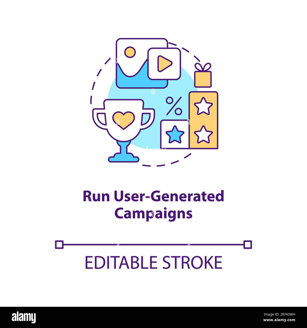 Run user generated campaigns concept icon Stock Vector Image & Art - Alamy