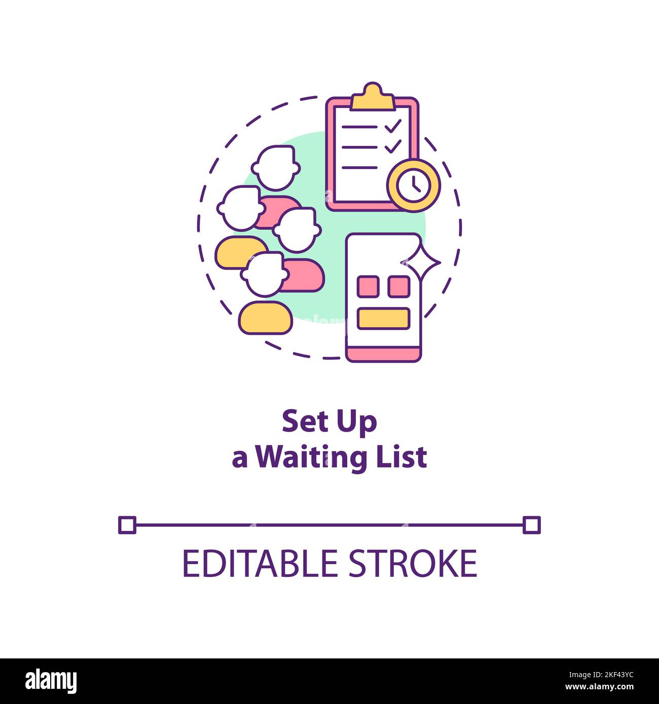 Set up waiting list concept icon Stock Vector Image & Art Alamy