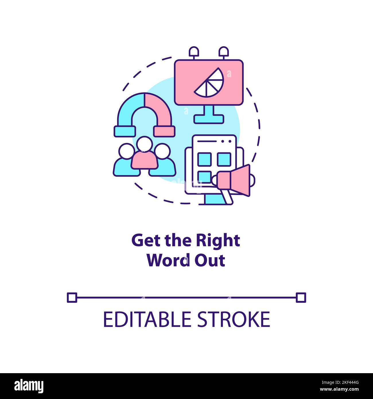 Getting right word out concept icon Stock Vector Image & Art - Alamy