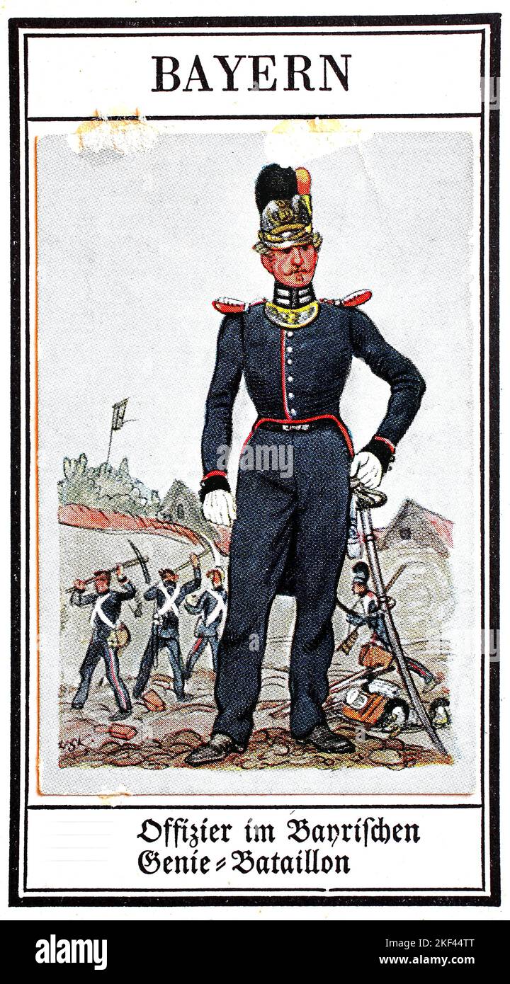 German uniforms of the 19th century, Other troops Bavaria, Officer in