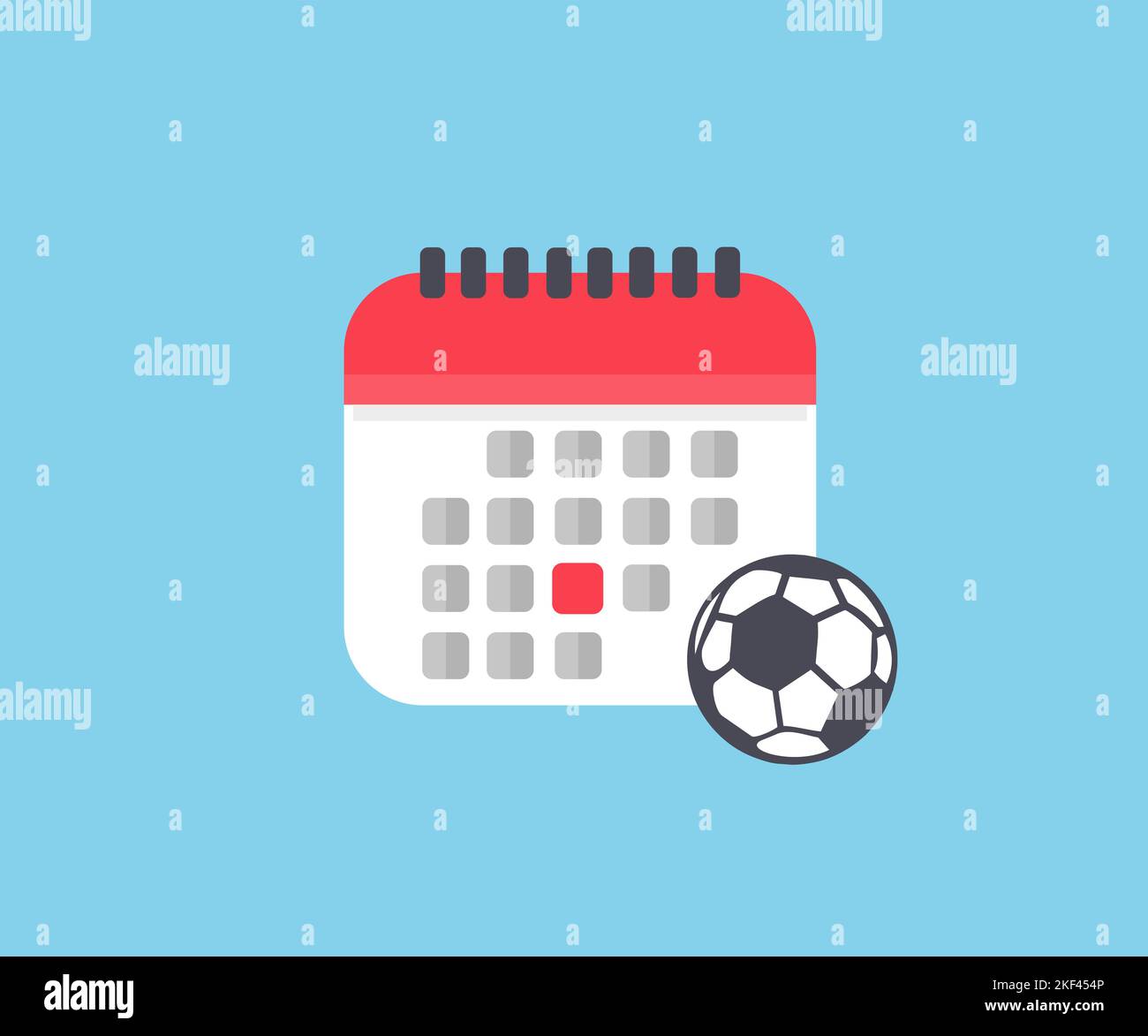 Football calendar reminder, Soccer Schedule logo design. Sport calendar