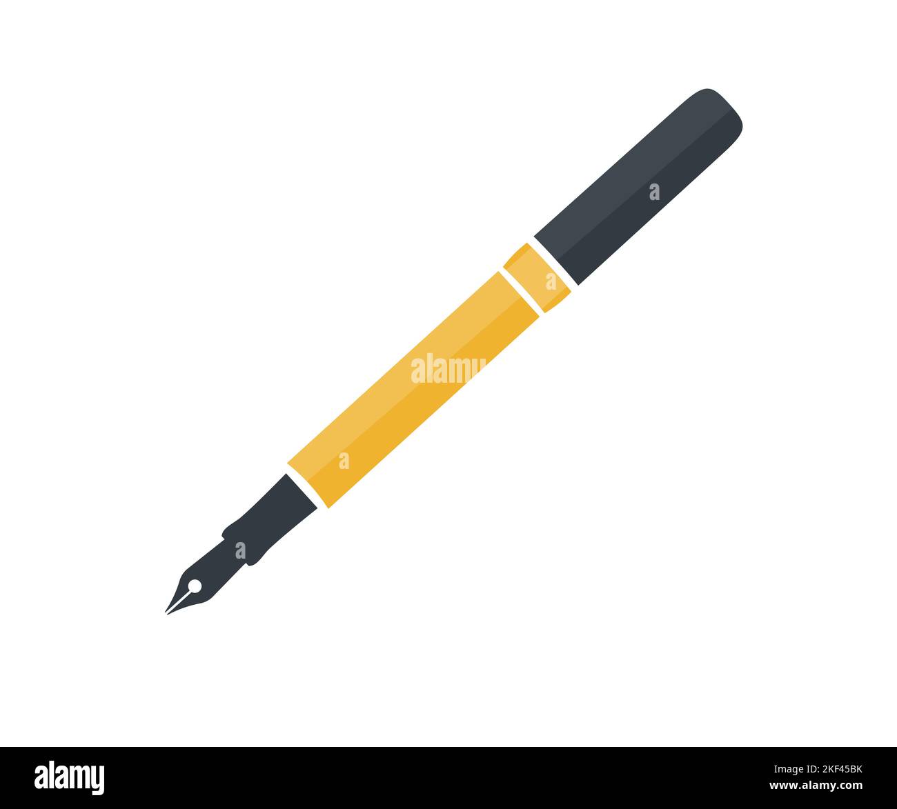 Fountain pen, Pen tool cursor. Fountain pen writing logo design. Anchor