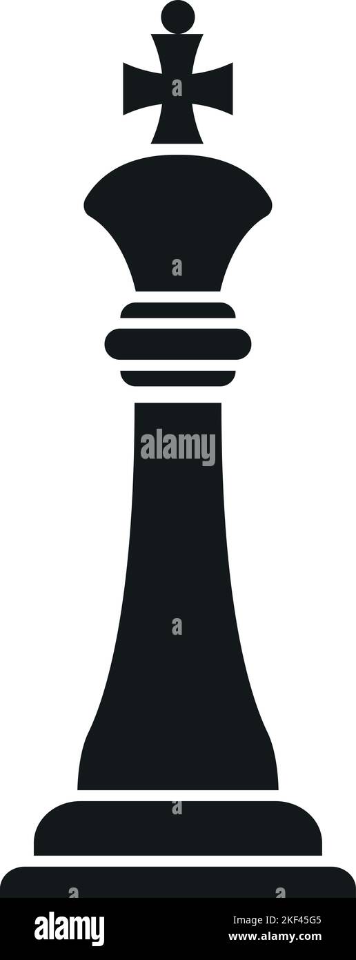 Black chess King piece on white background Stock Vector Image & Art - Alamy