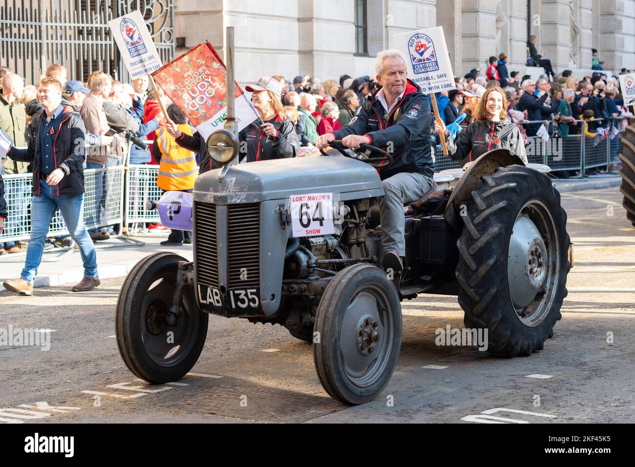 The Worshipful Company of Farmers at the Lord Mayor's Show parade in the City of London, UK. 1952 Massey Ferguson T20 tractor Stock Photo