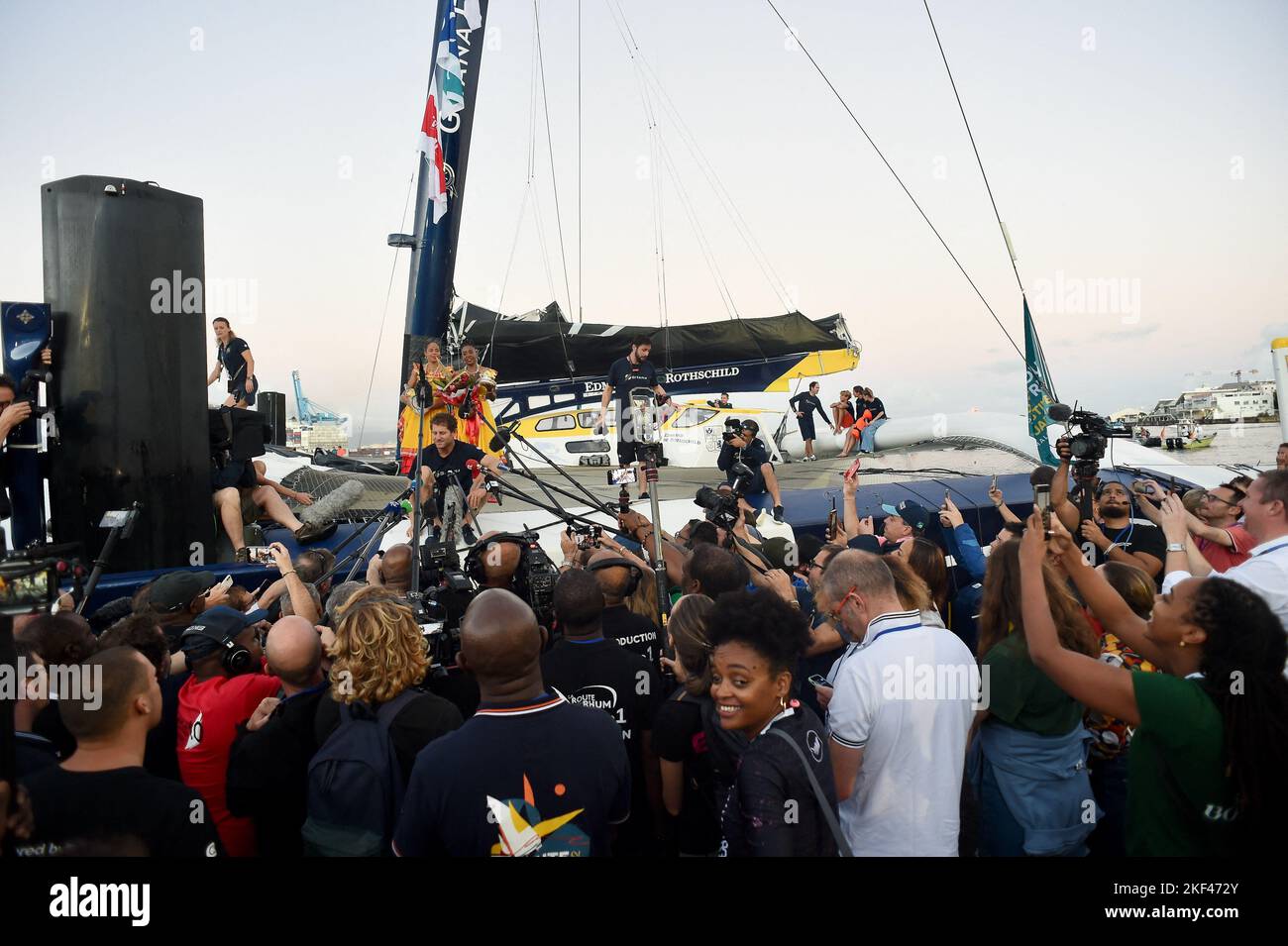 Arrived at Pointe a Pitre, Charles Caudrelier won the race with record