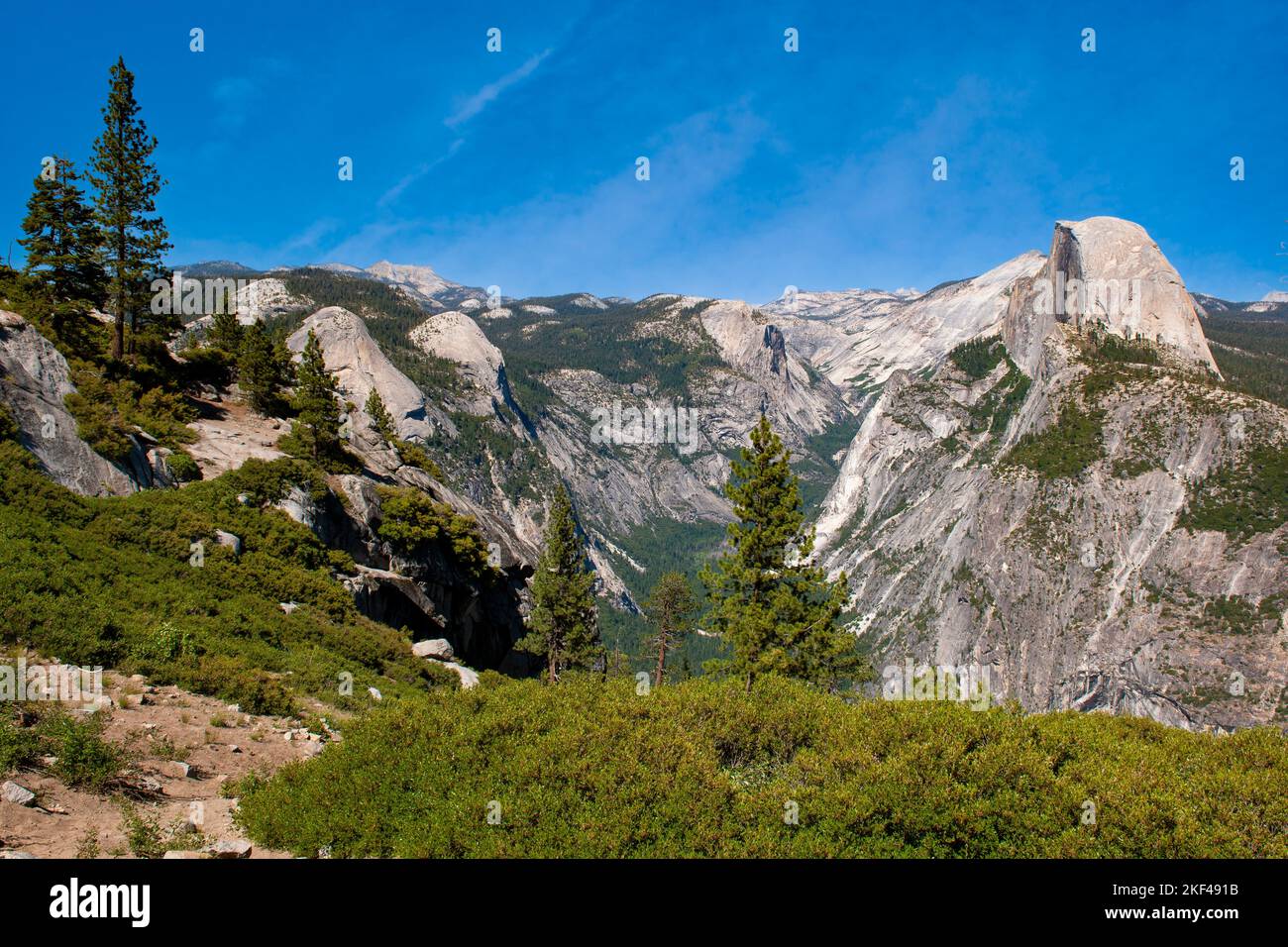 Half Dome, gesehen vom Glacier Point, Yosemite Nationalpark, Kalifornien, USA, Nordamerika Stock Photo