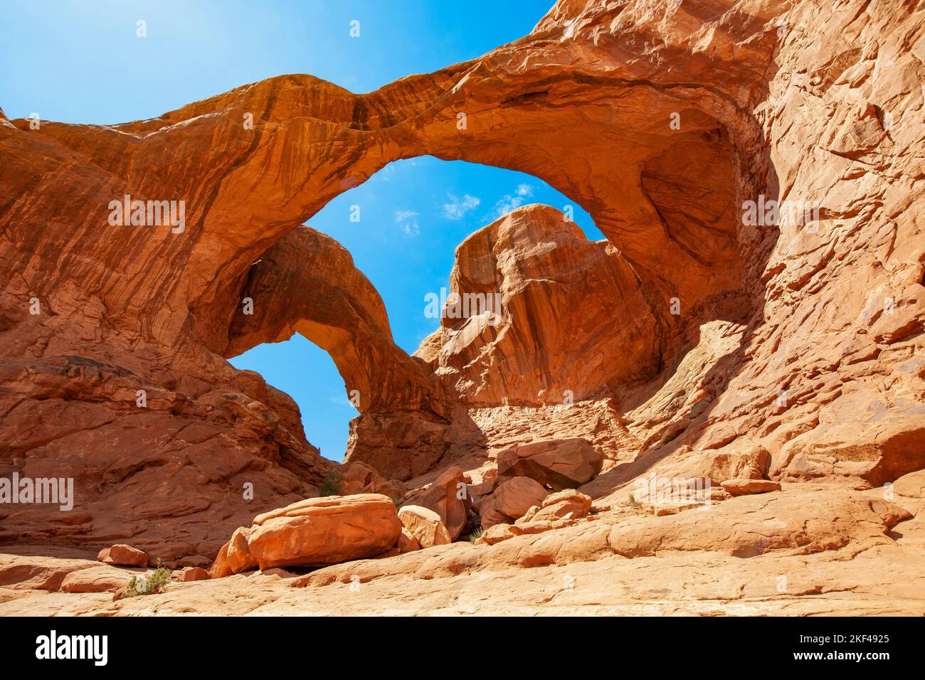 'Double Arch', Arches Nationalpark, Utah, USA, Nordamerika Stock Photo
