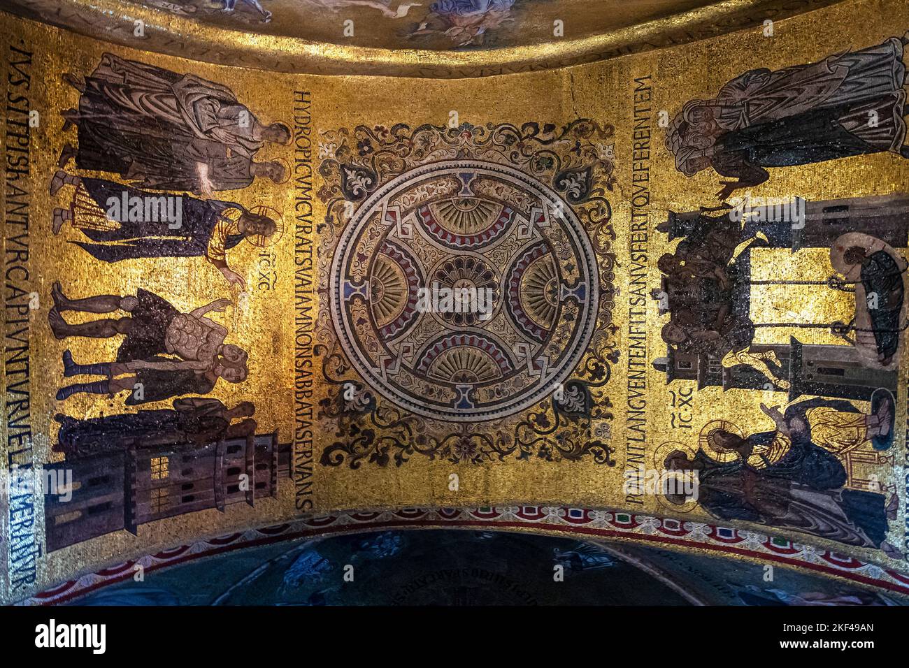 Innenaufnahme Markusdom, Mosaike, Fresken, Venedig, Venetien, Adria, Norditalien, Italien Stock Photo
