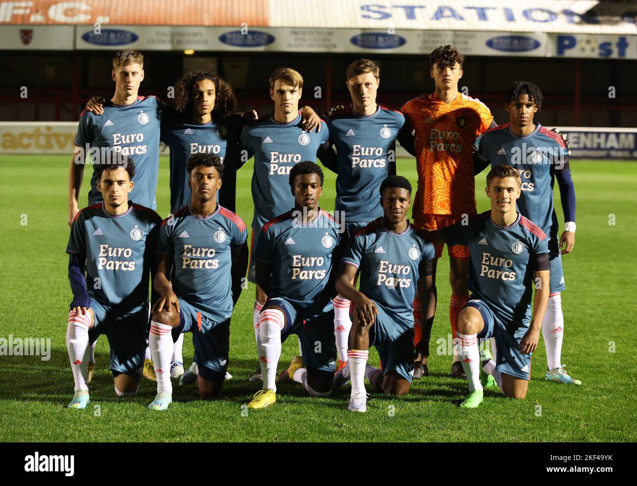 DAGENHAM ENGLAND - NOVEMBER 15 : Feyenoord Team Photo Before Kick Off ...