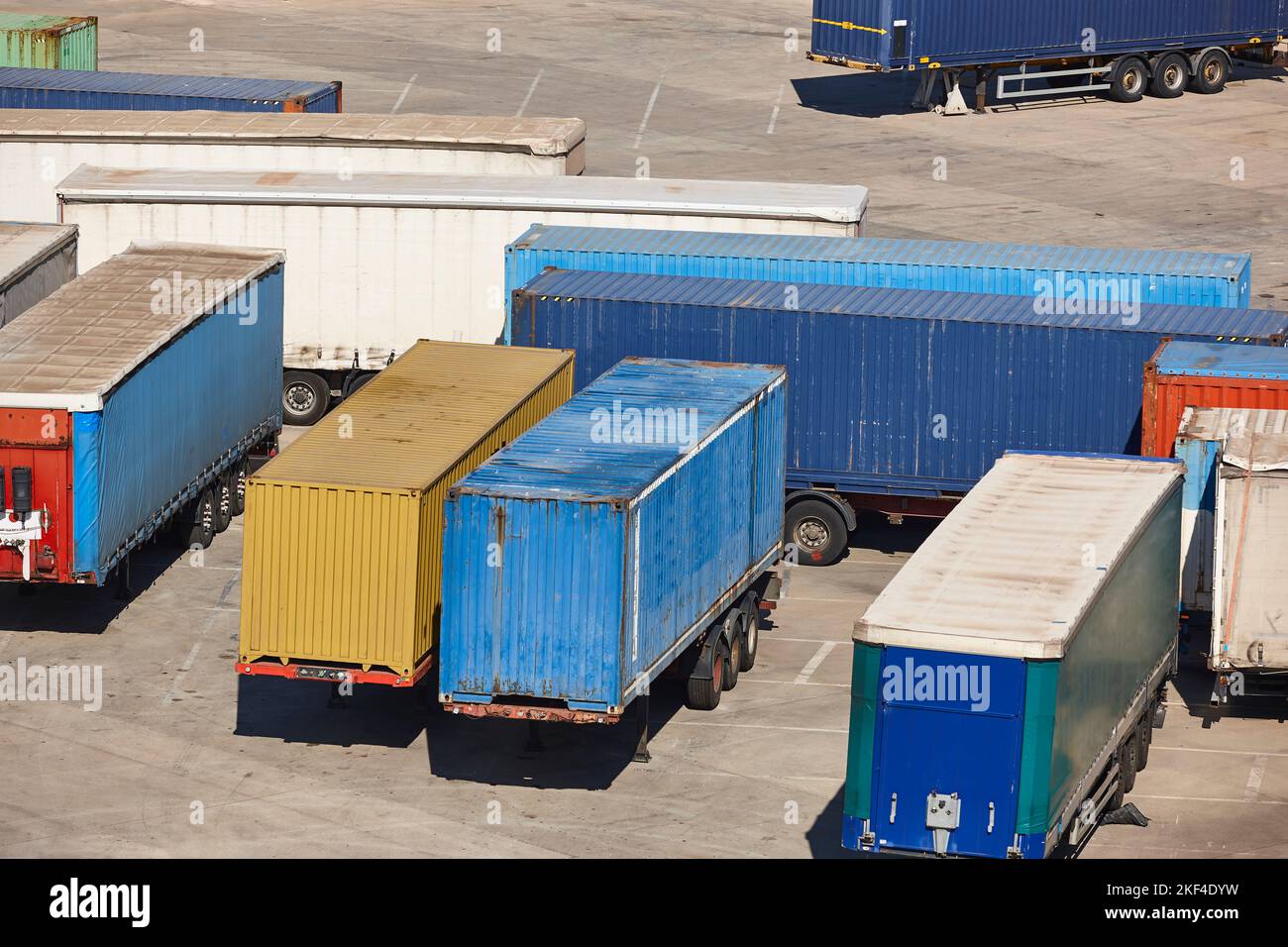 Transportation and logistic industry. Wheel containers ready to be