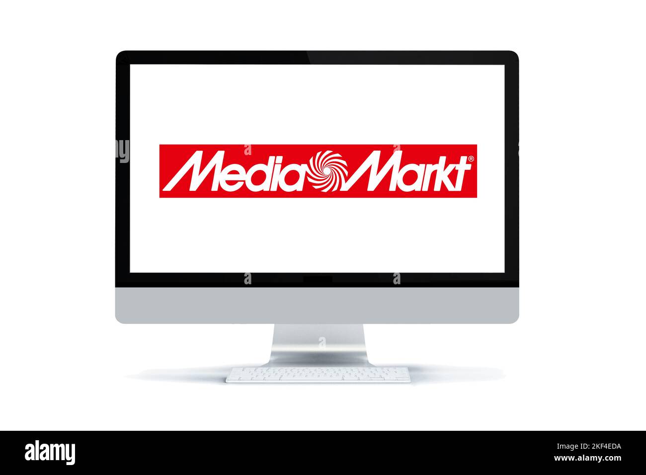 Das Logo der Firma Media-Markt, Mediamarkt. Nur zur redaktionellen Veröffentlichung! Stock Photo