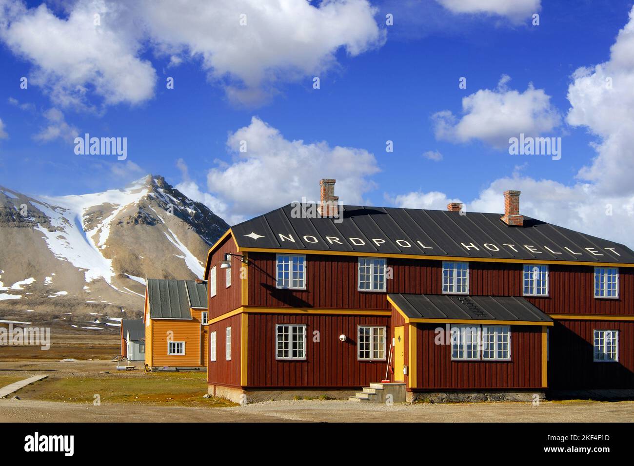 Hotel Nordpol, Ny Alesund, Spitzbergen, Skandinavien, Norwegen, Stock Photo