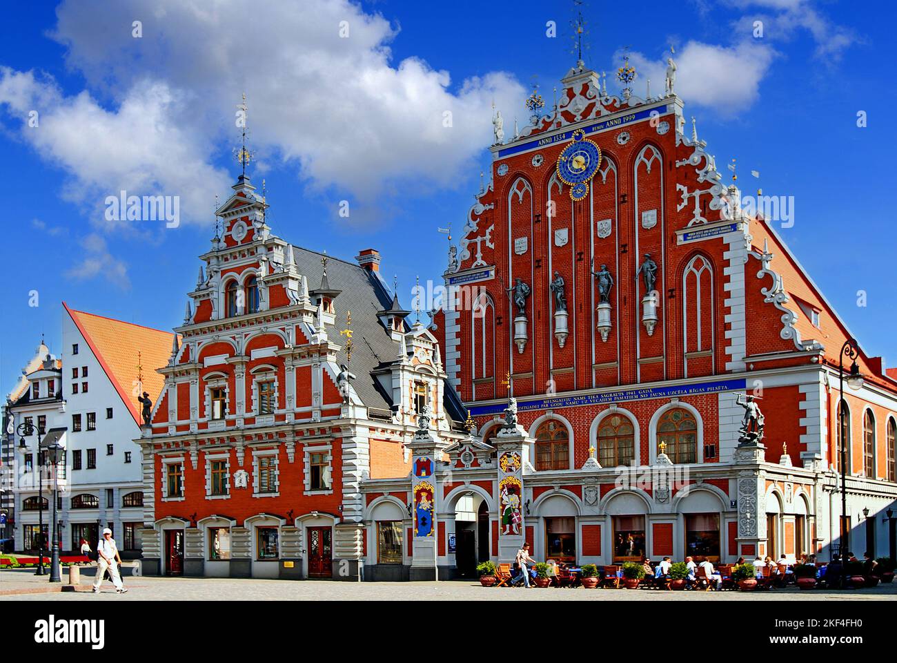 Lettland, Riga, Altstadt, das Mentzendorfhaus und das Dannensternhaus Stock Photo
