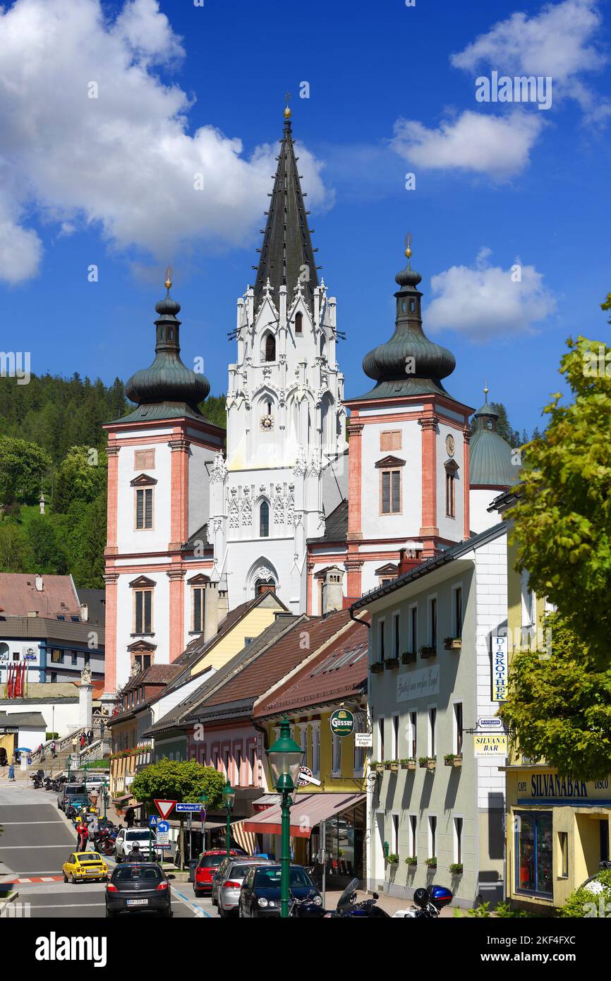 Mariazeller Wallfahrtskirche, Basilika Magna Mater Austriae, Österreich, Steiermark, Mariazell - Church of Pilgrim Magna Mater Austriae in Mariazell, Stock Photo