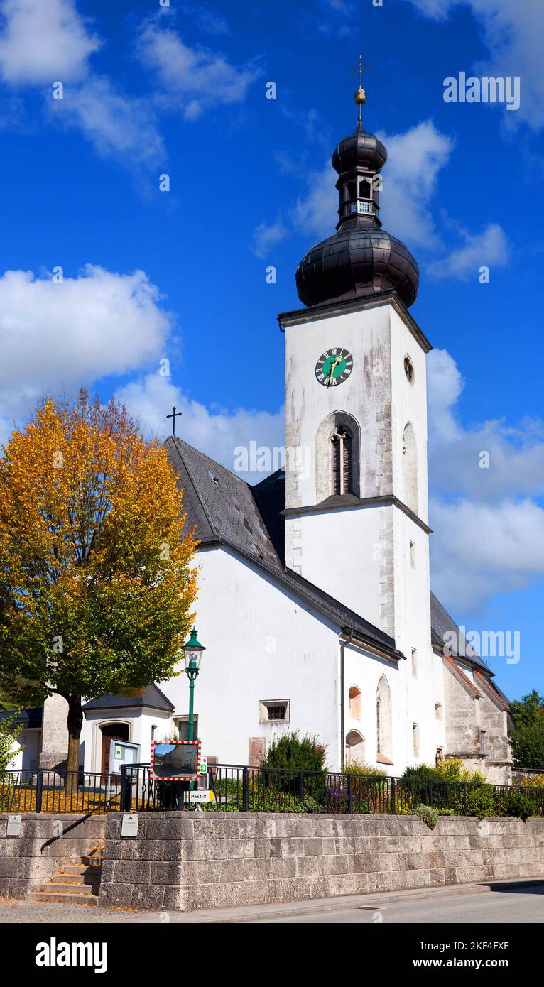 Kirche in Gaflenz, Oberösterreich, Österreich - Church in Gaflenz, Austria, Upper Austria Stock Photo