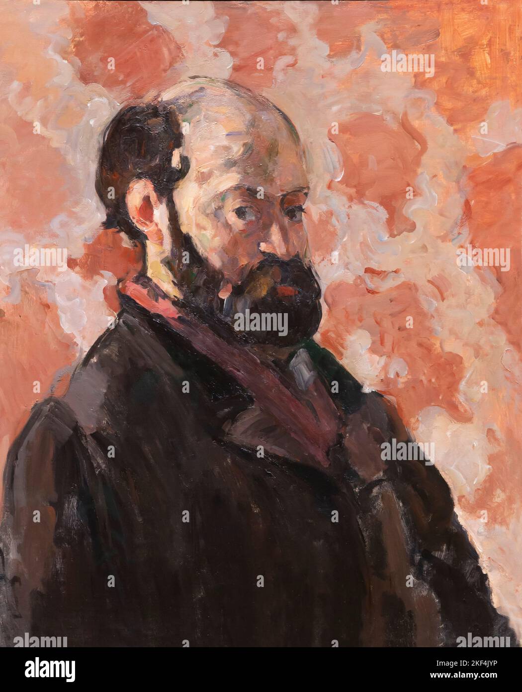 Portrait of the Artist with a Pink Background, Paul Cezanne, circa 1875, Musee D'Orsay, Paris, France, Europe Stock Photo