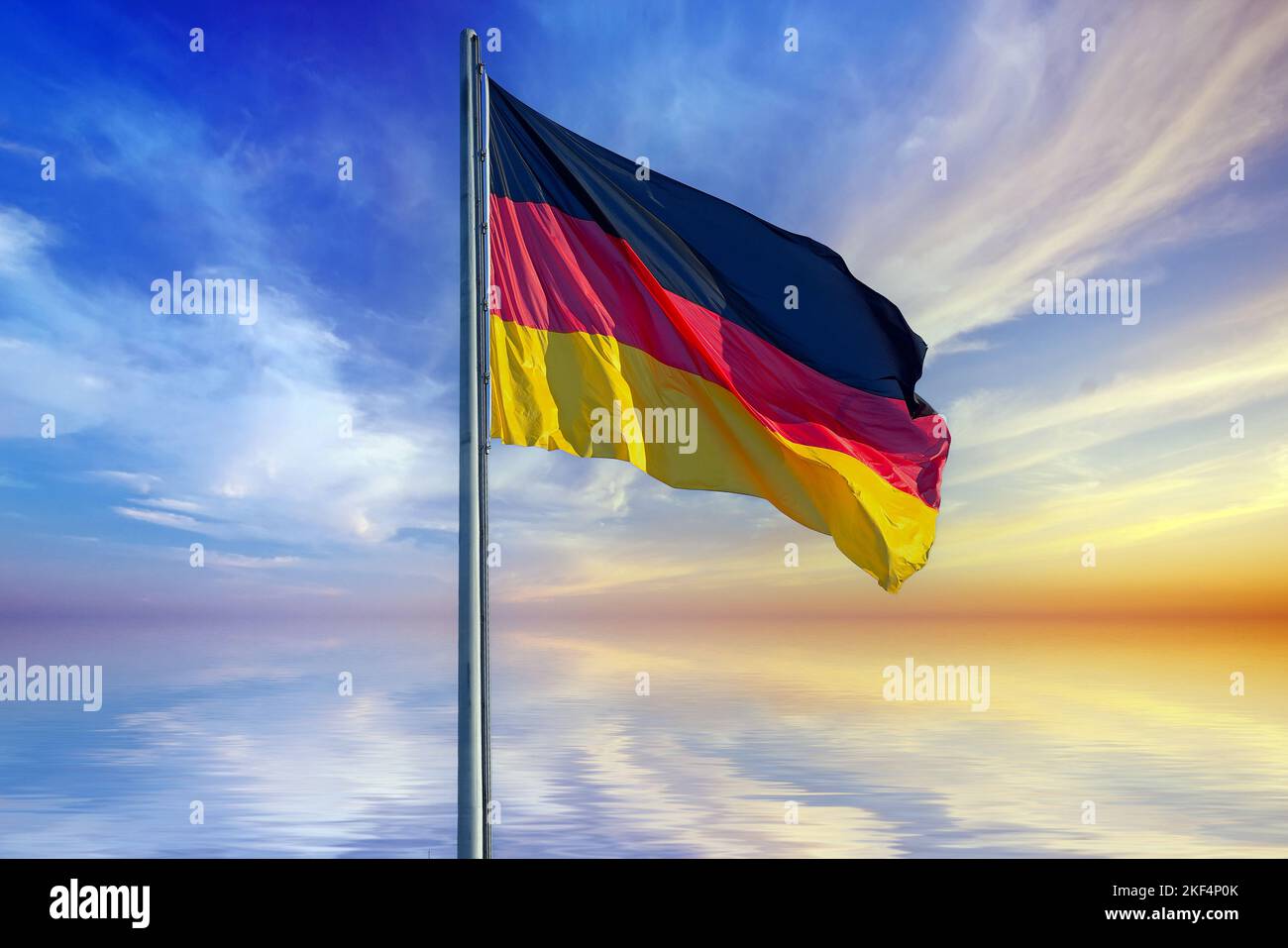 Deutschlandfahne, Reichstag Berlin, Berlin, Deutschland, Stock Photo