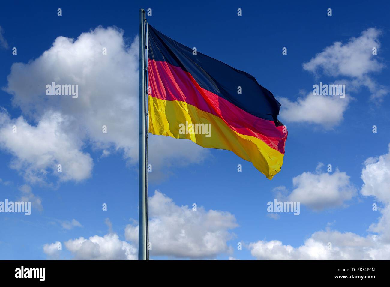 Deutschlandfahne, Reichstag Berlin, Berlin, Deutschland, Stock Photo