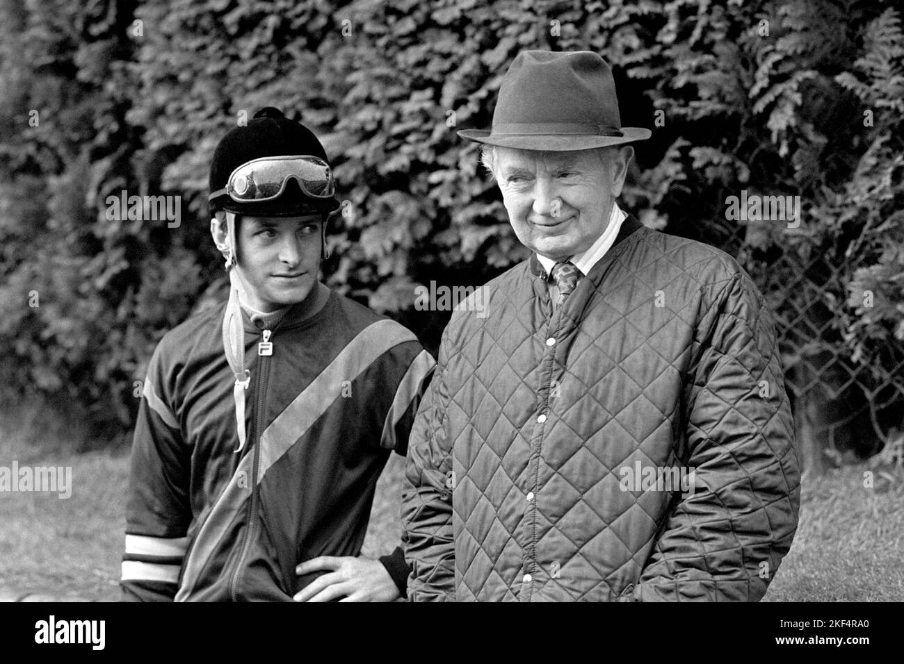 (LR) Jockey Pat Eddery with trainer Vincent O'Brien Stock Photo Alamy