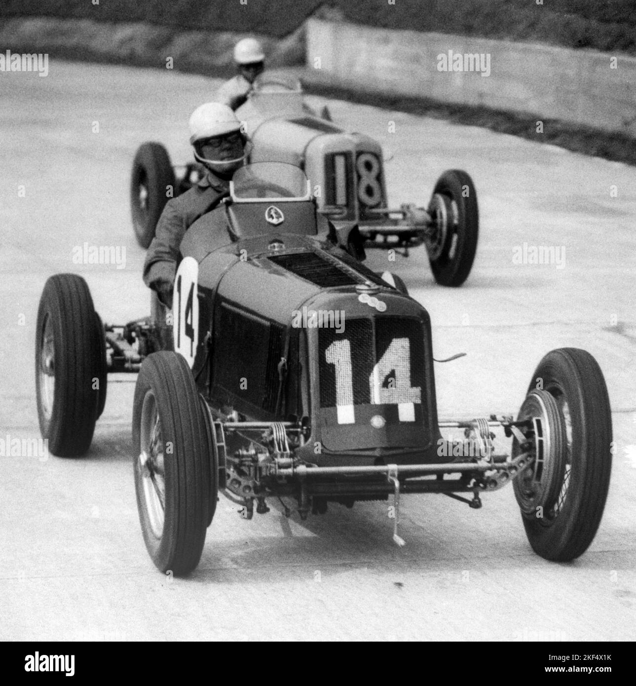 Billy Clanton Racing Billy Cotton in an E.R.A. 14 at Brooklands Annual 200 Miles Race over ...