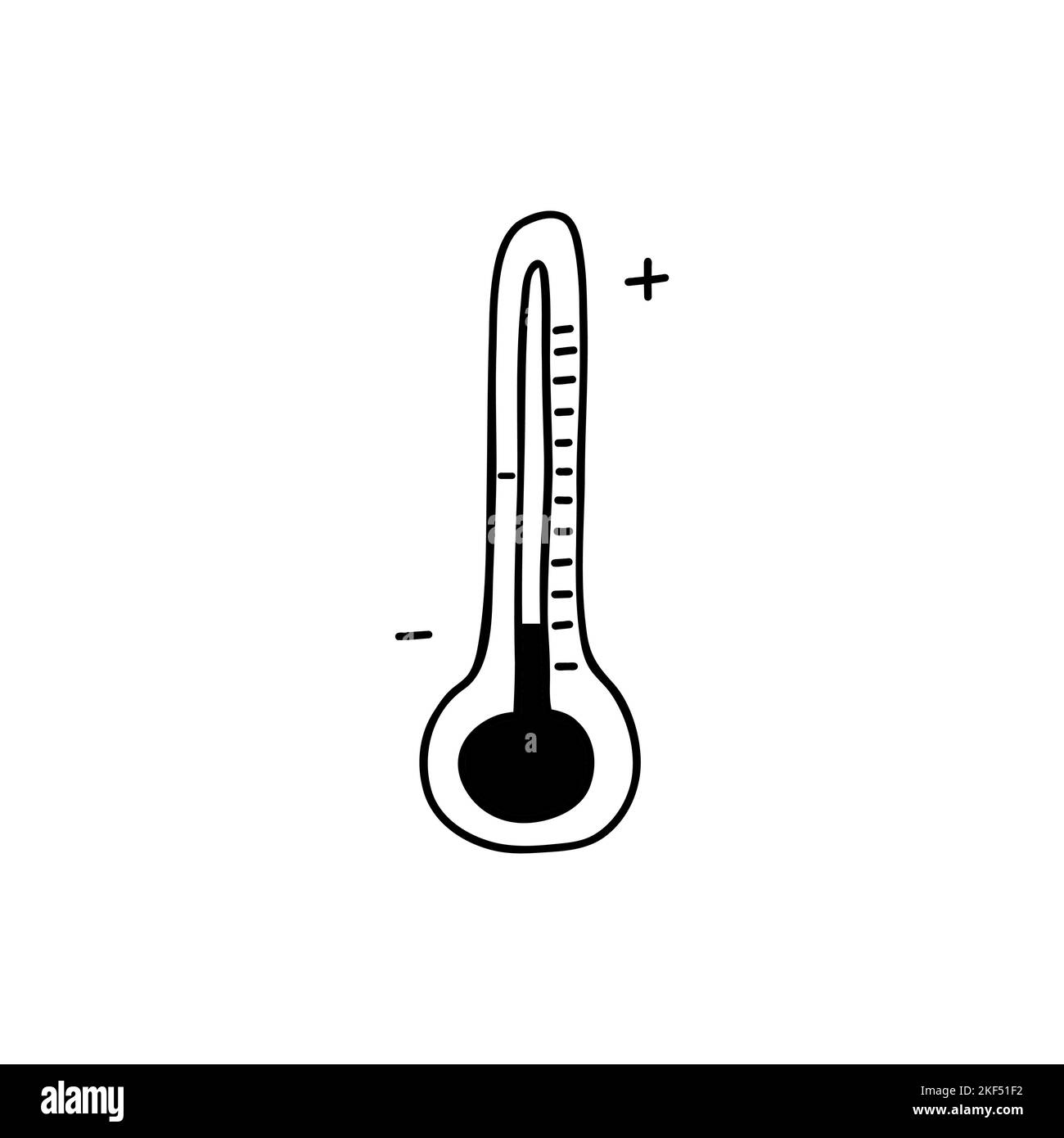 Outdoor thermometer for measuring indoor air temperature. Vector black
