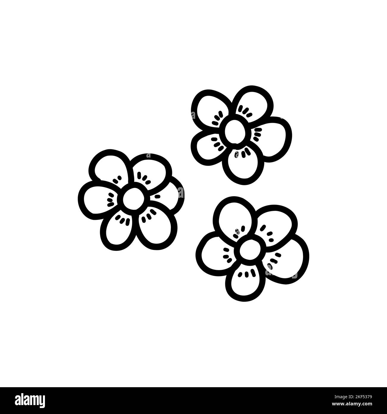 Three little daisies stock vector images alamy