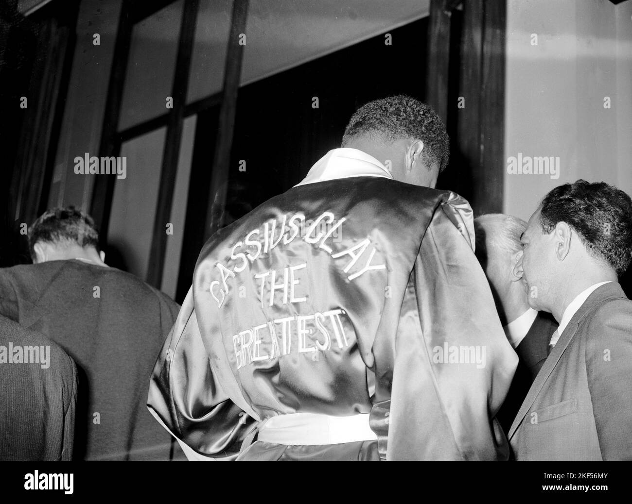 The Back Of Cassius Clay S Dressing Gown As He Prepares For The Fight