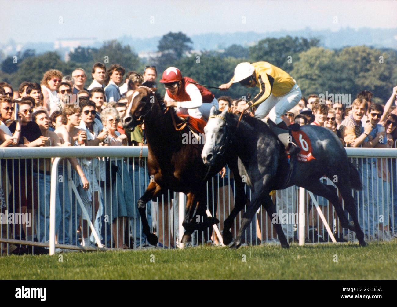 Environment Friend (r), Duffield up, forces his way to the front