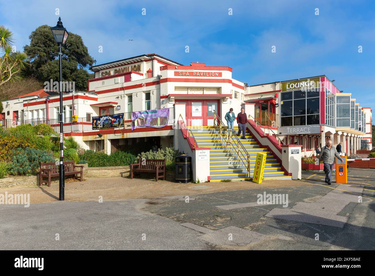 Spa Pavilion theatre venue on seafront, Felixstowe,  Suffolk, England, UK Stock Photo