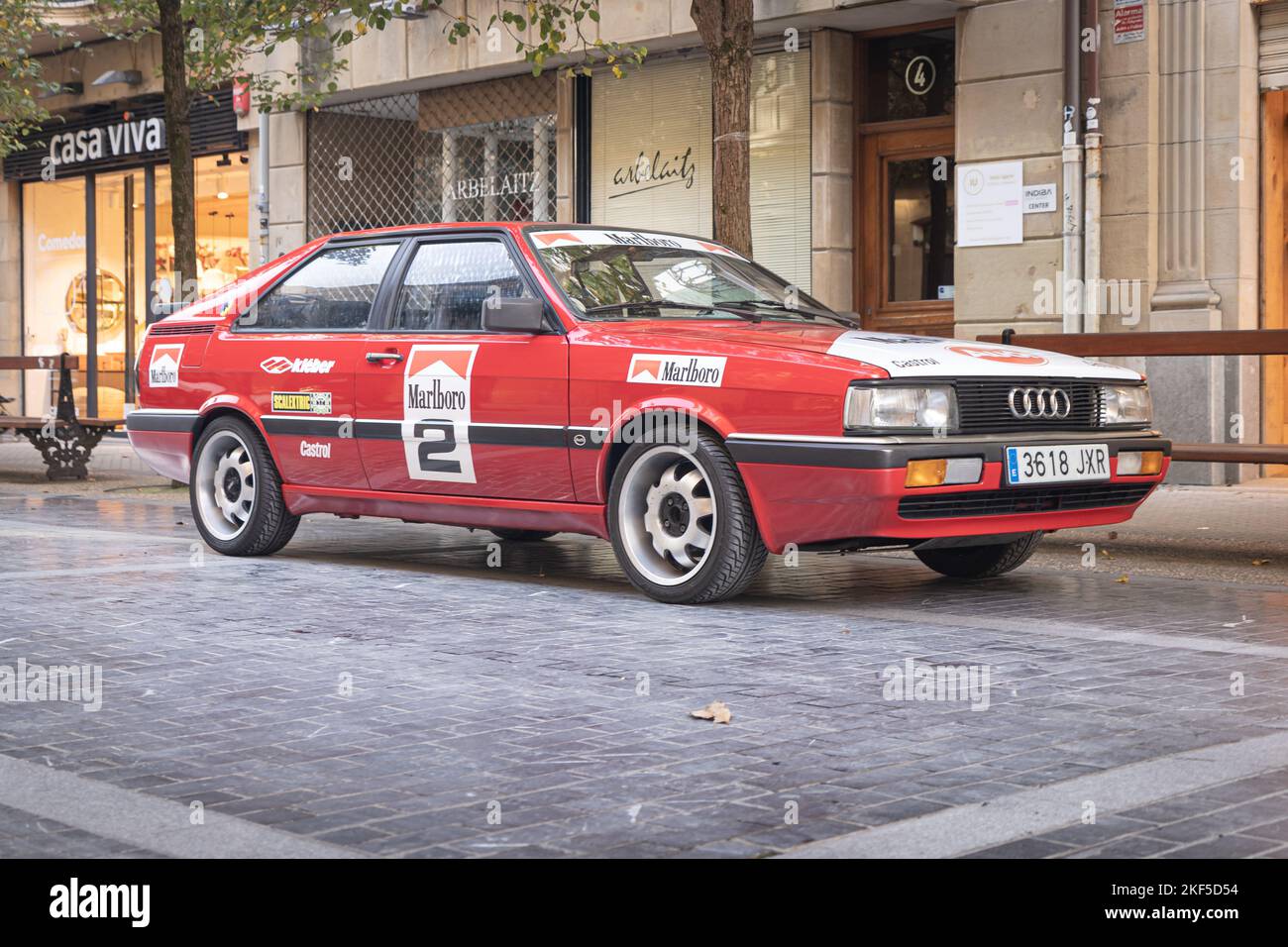 SAN SEBASTIAN, SPAIN-OCTOBER 22, 2022: 1980 Audi Coupe GT (facelift model), B2, Typ 81/85, first generation Stock Photo