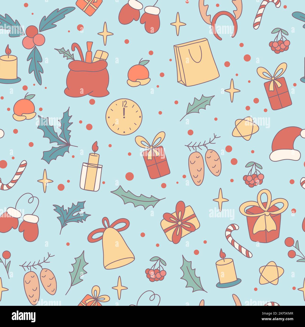 Christmas vintage seamless pattern Stock Vector Image & Art - Alamy