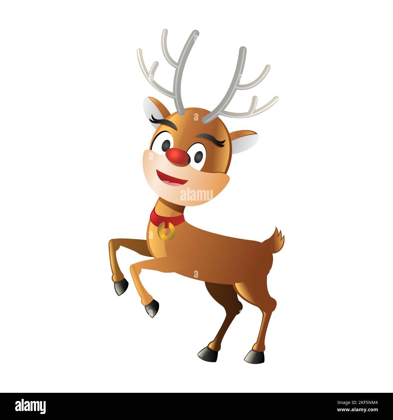 Clipart of cartoon version of reindeer in christmas season,vector ...