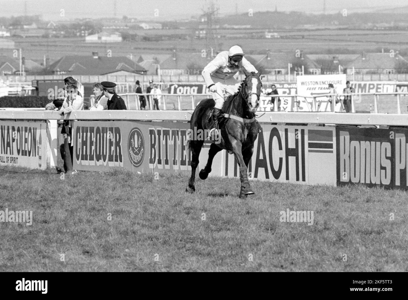 Corbiere, Ben de Haan up, sprints home to win the National Stock Photo