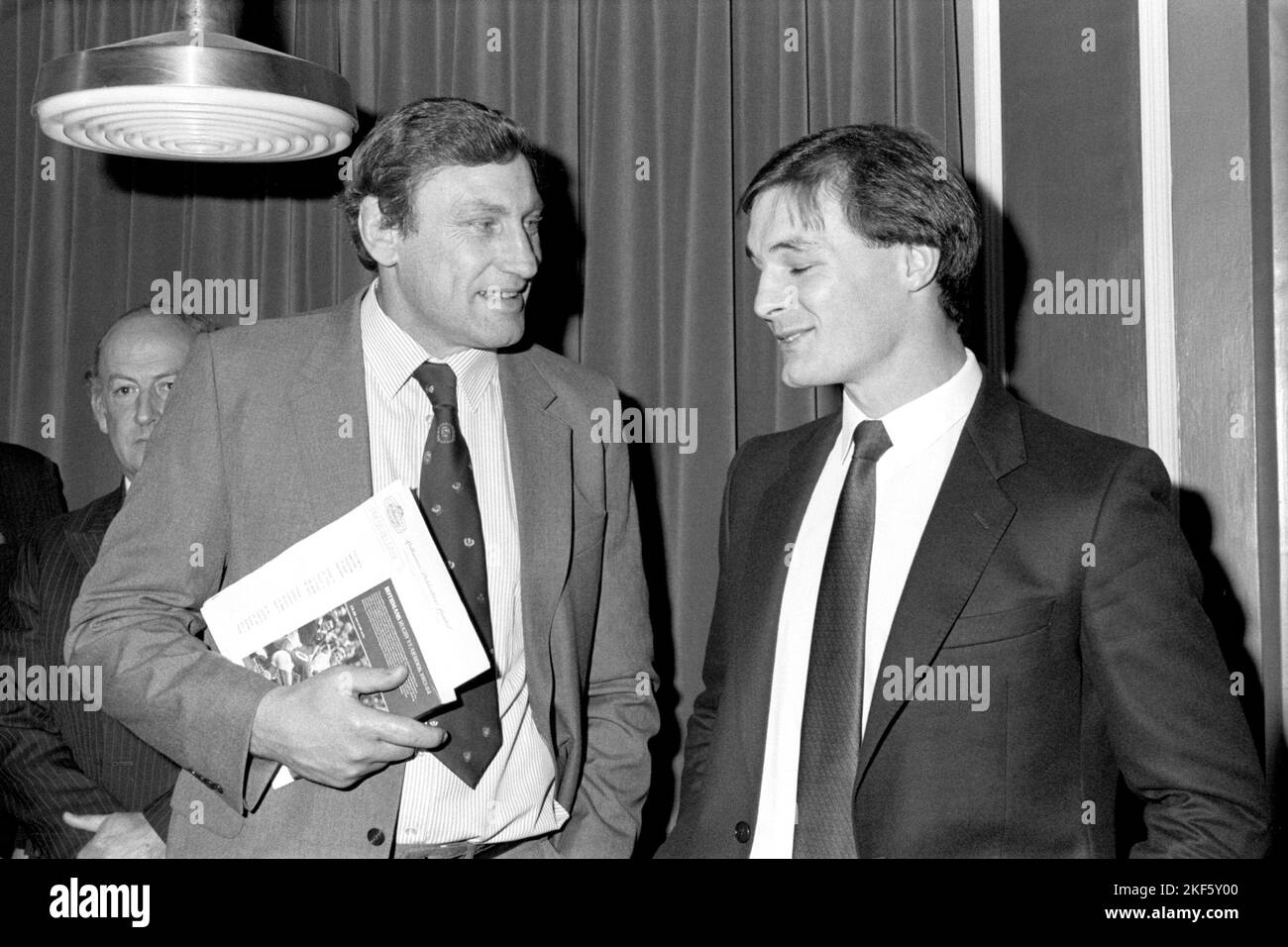 (LR) Willie John McBride chats to Terry Holmes Stock Photo Alamy