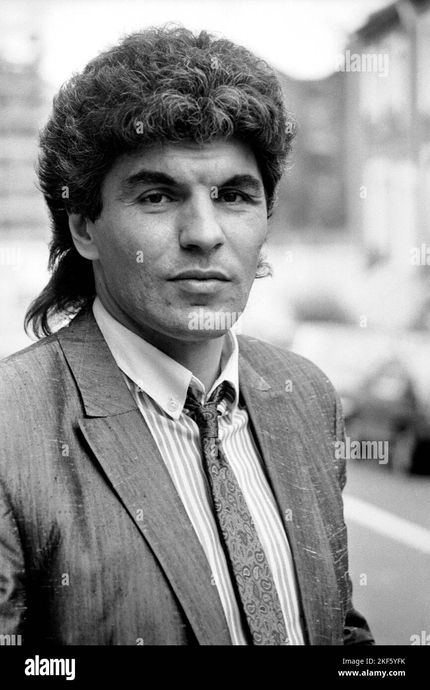 Former Chelsea goalkeeper Petar Borota outside West London Court, where he was charged with gallery damage Stock Photo