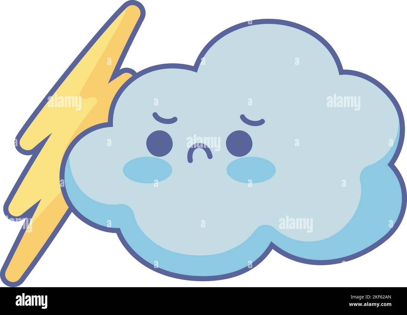 cloud and ray kawaii weather Stock Vector Image & Art - Alamy