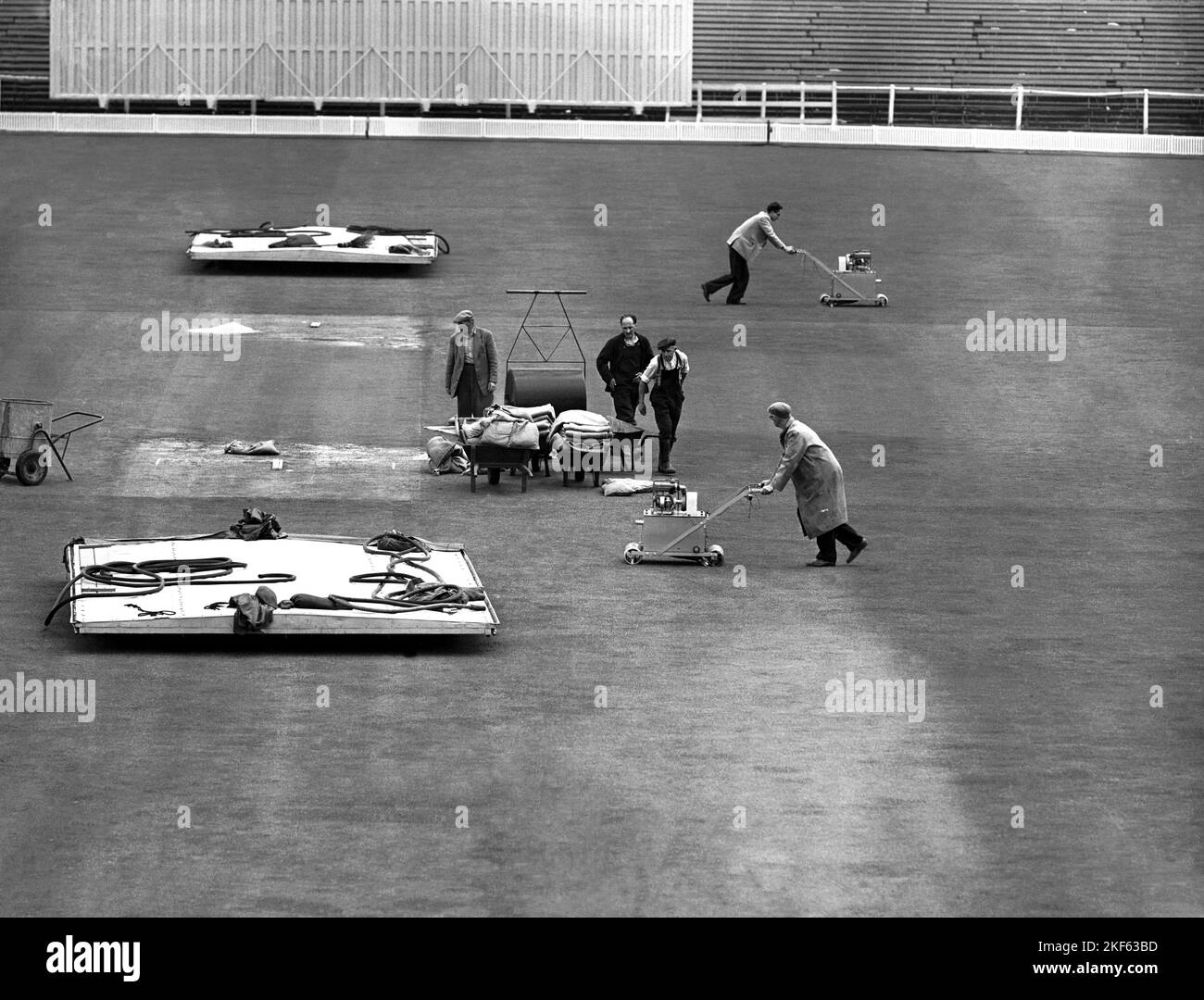 After a night of very heavy rain, a mopping up operation gets underway