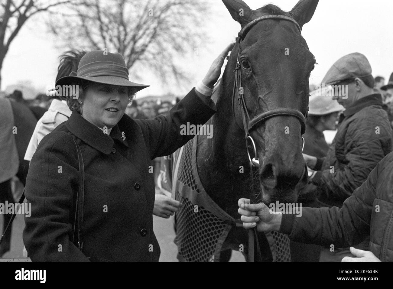 Trainer Jenny Pitman with Burrough Hill Lad after John rode