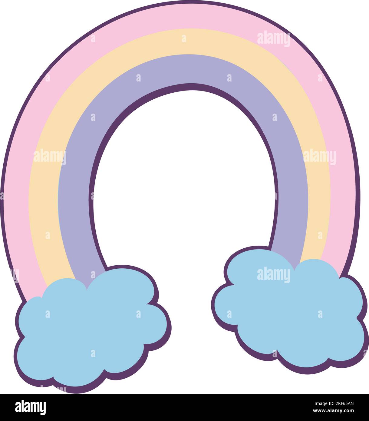 rainbow clouds cartoon Stock Vector Image & Art - Alamy