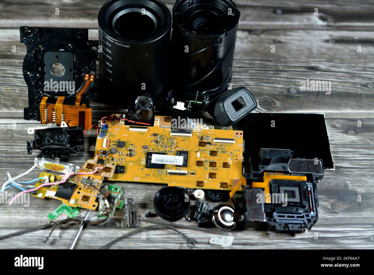 Cairo, Egypt, November 4 2022 The interior components of a compact