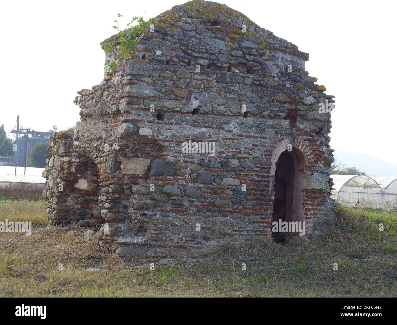 Turkish bath ruins in Basilia, Thessaloniki, Greece Stock Photo Alamy