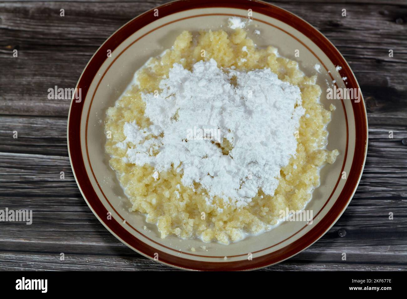 Arabian Cuisine dish of small steamed granules of rolled durum wheat