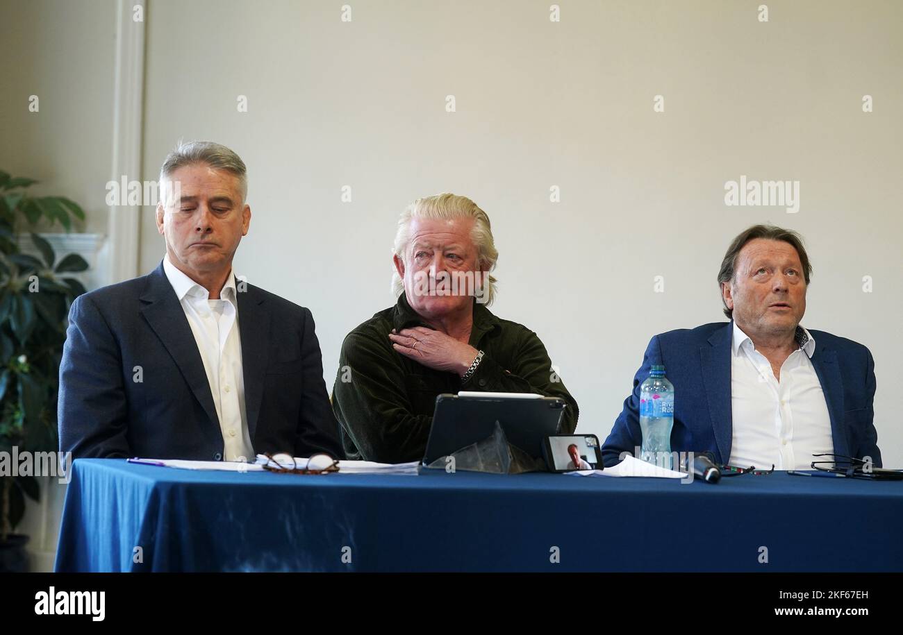 Blackrock College past pupils (from left) John Coulter, Corry McMahon ...