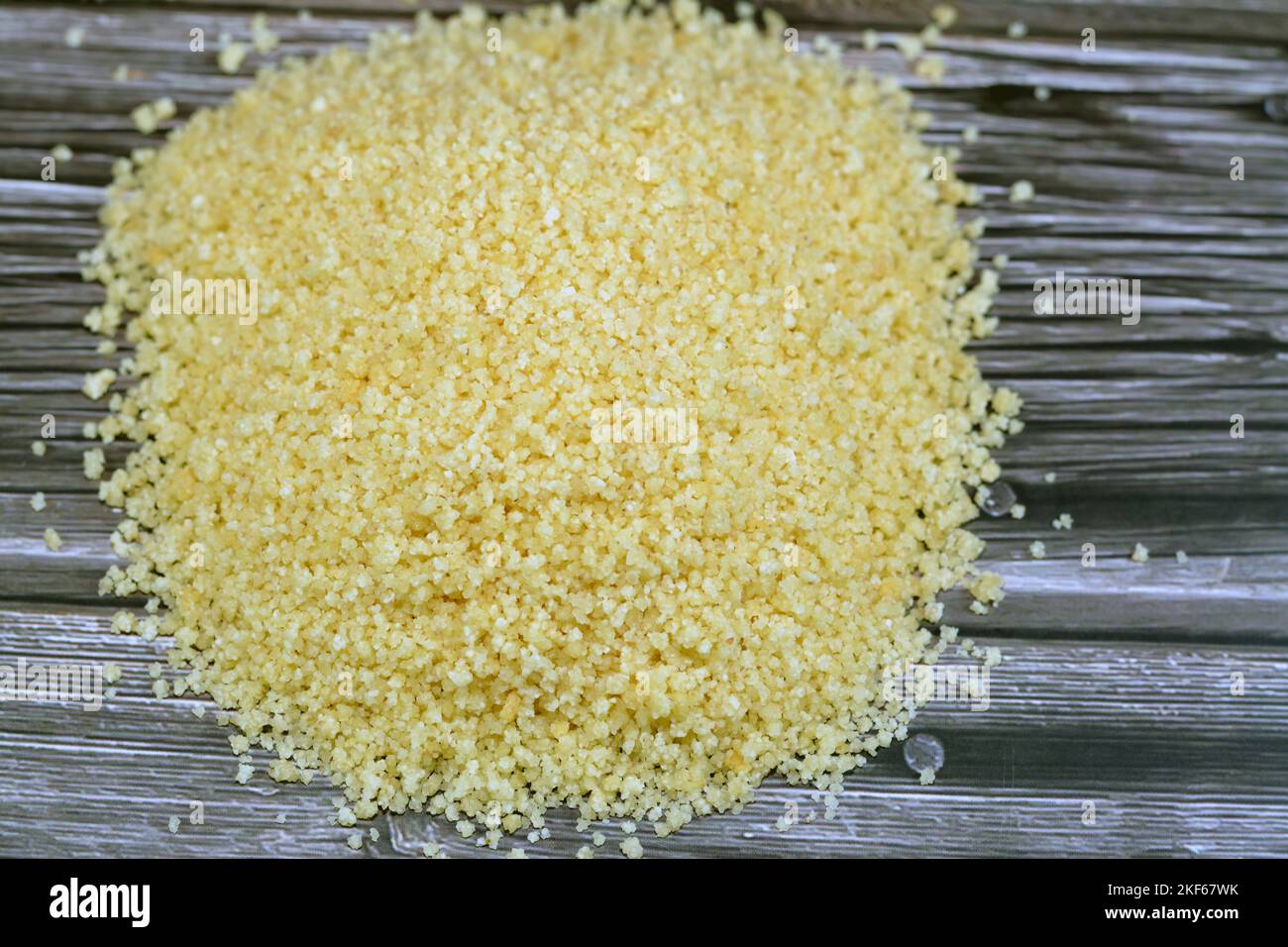 Arabian Cuisine dish of small steamed granules of rolled durum wheat