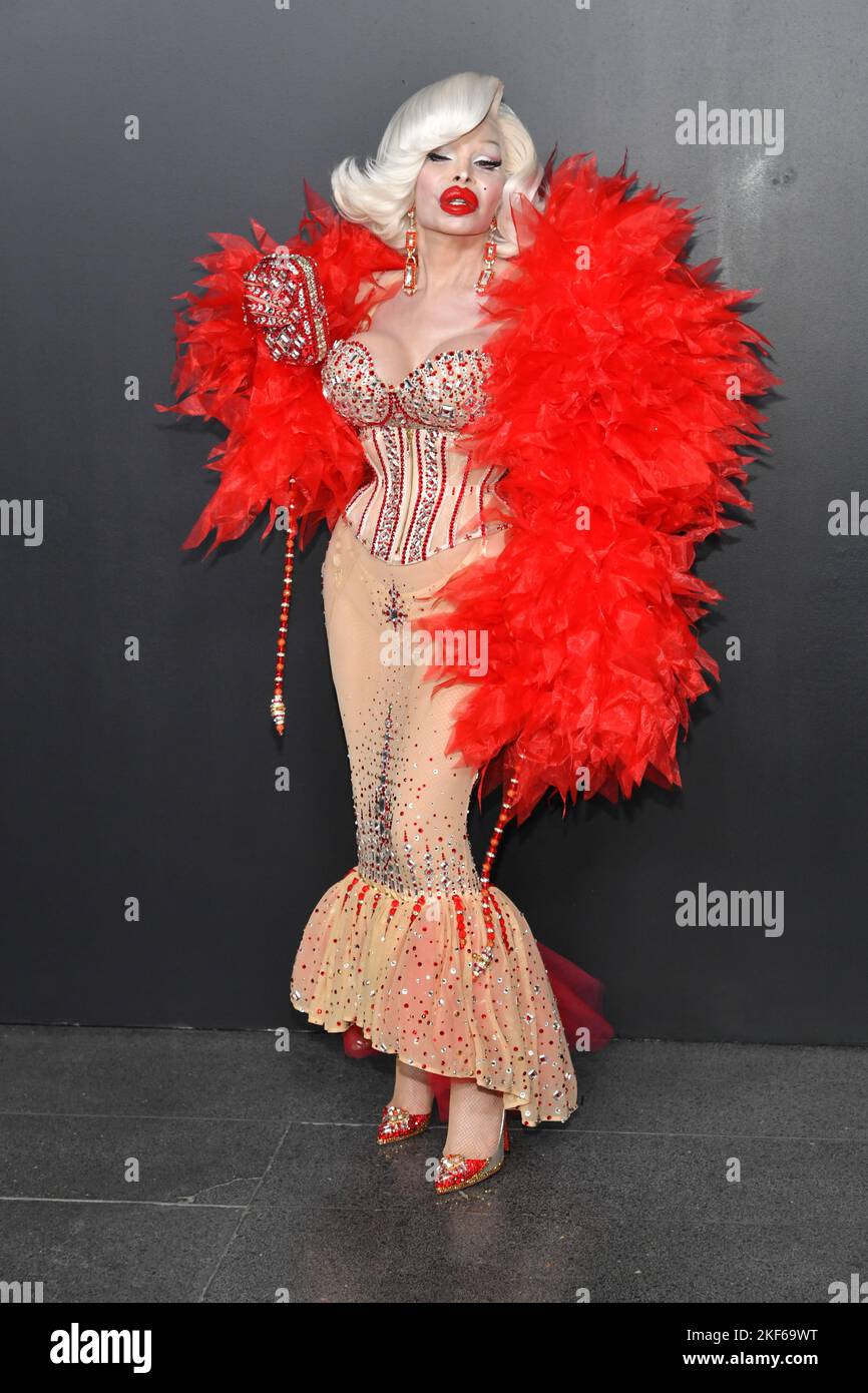 Amanda Lepore attends the Thierry Mugler: Couturissime opening night at Brooklyn Museum on November 15, 2022 in New York City. Stock Photo