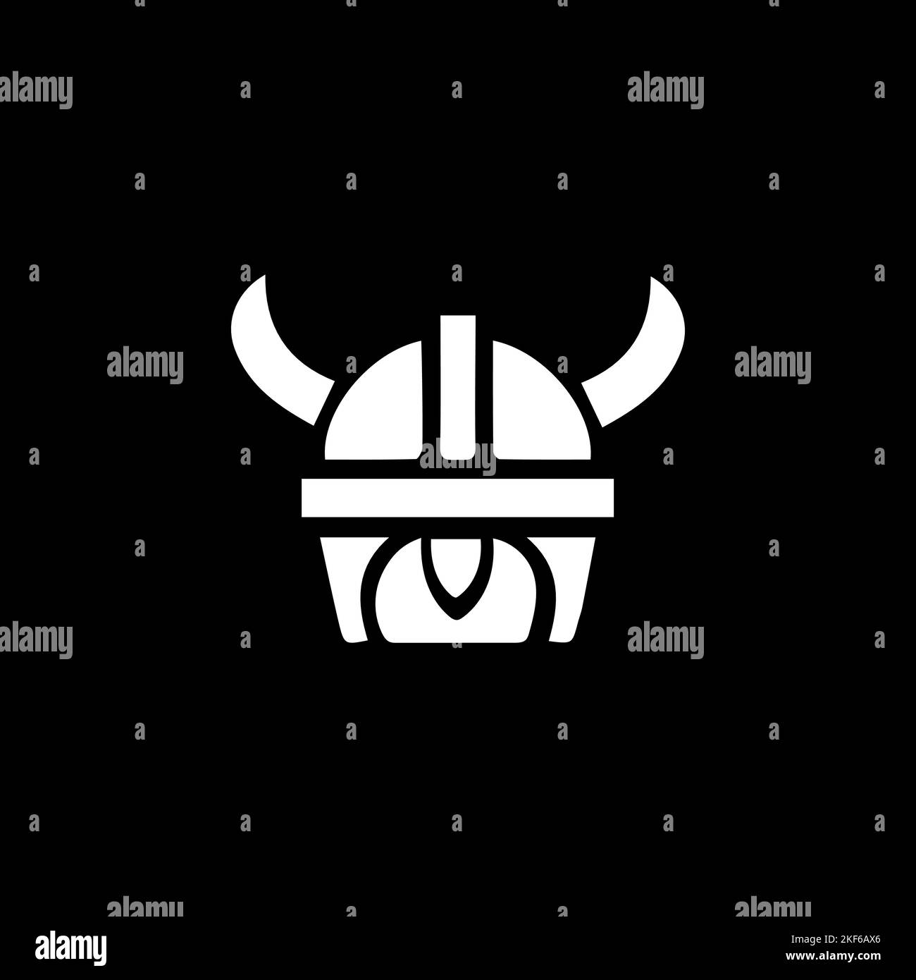 Helmet Viking Logo Template. Viking character head helmet an icon logo design inspiration. Helmet Viking logo set. Suitable for game store Stock Vector
