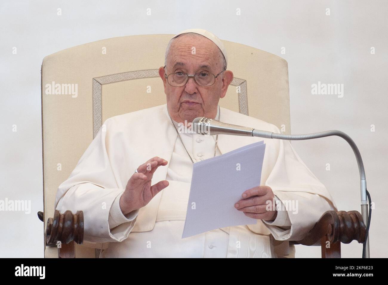 Rome, Italy. 16th Nov, 2022. Italy, Rome, Vatican, 22/11/16 . Pope ...