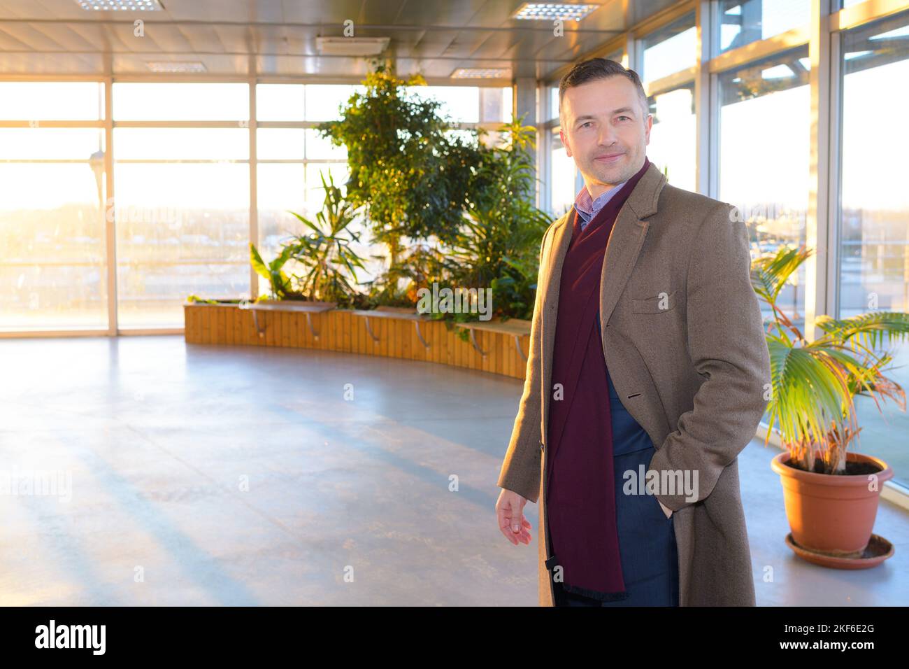 Man In Building Man in building lobby using hi-res stock photography and images - Alamy