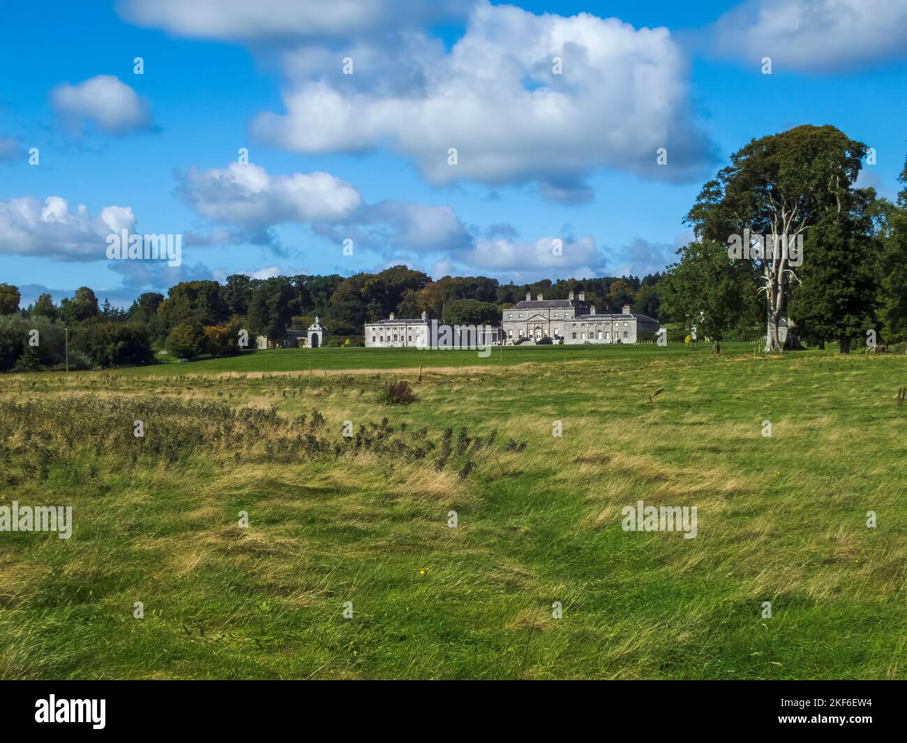 Russborough House is an outstanding example of Palladian architecture and was built between 1741 and 1755. It is located near Blessington Stock Photo